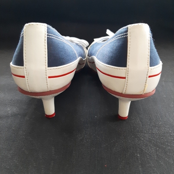 Vintage rampage denim sneaker kitten heel shoes sandal 90s y2k womens 8 - Picture 5 of 11